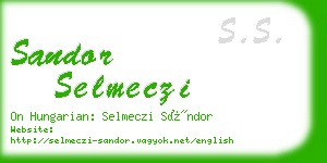 sandor selmeczi business card